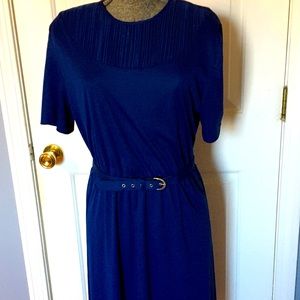 Classic vintage blue dress size 14p Lady Blair